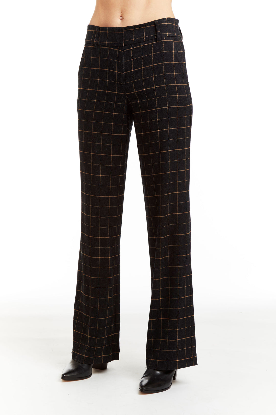 Black And Camel Checkered Juliette Pant