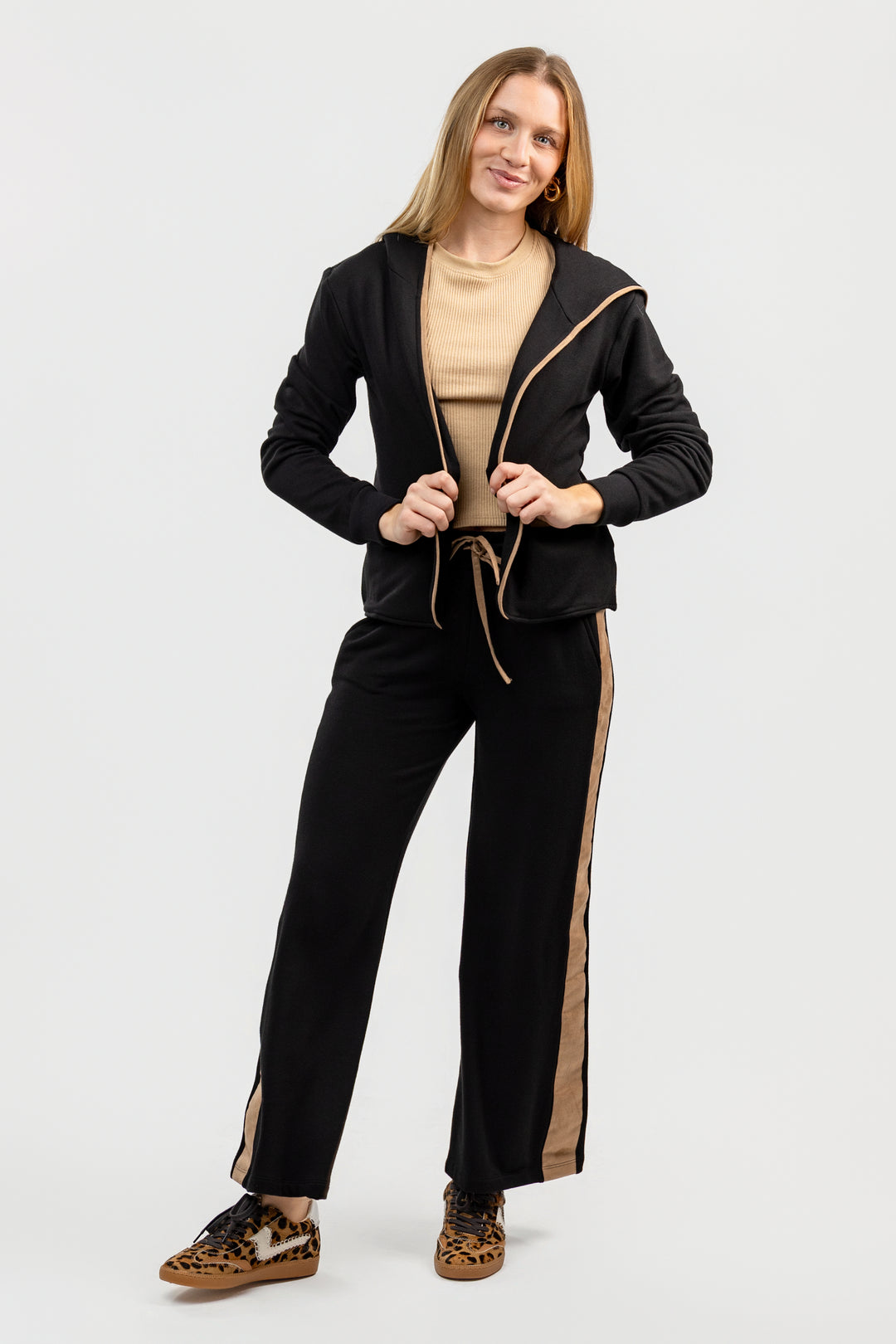 Black Wide Leg Lounge Pant