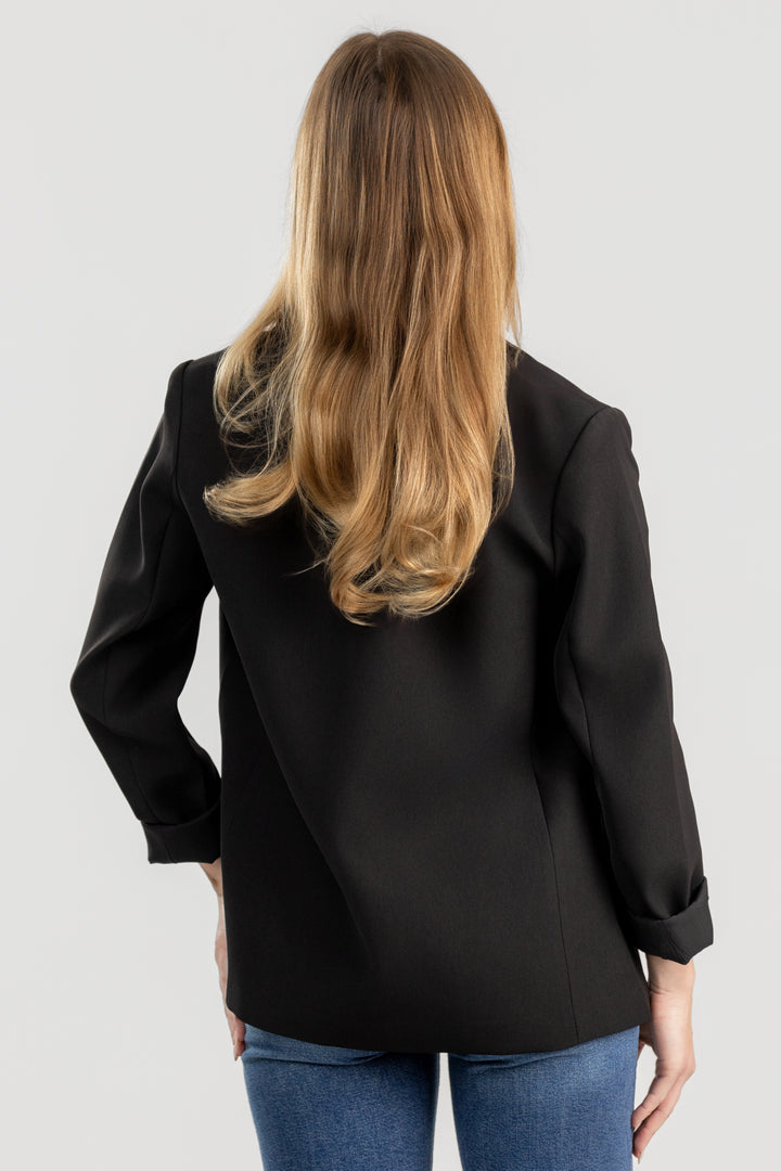 Black Woven Blazer
