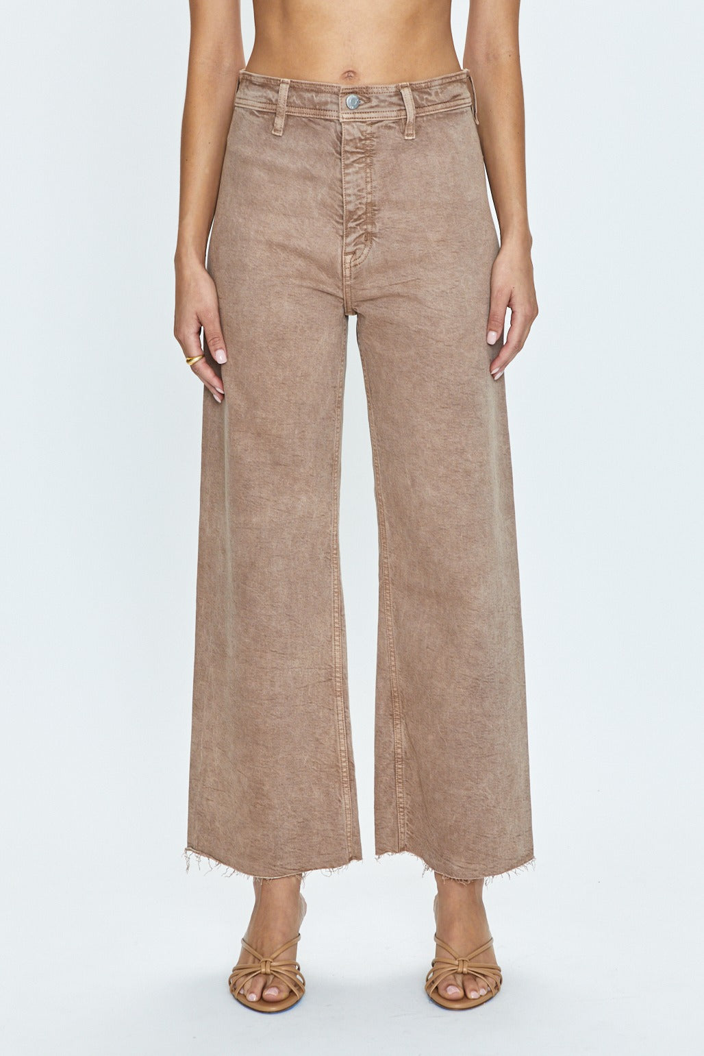 Cashew High Rise Wide Leg Crop Penny Jean