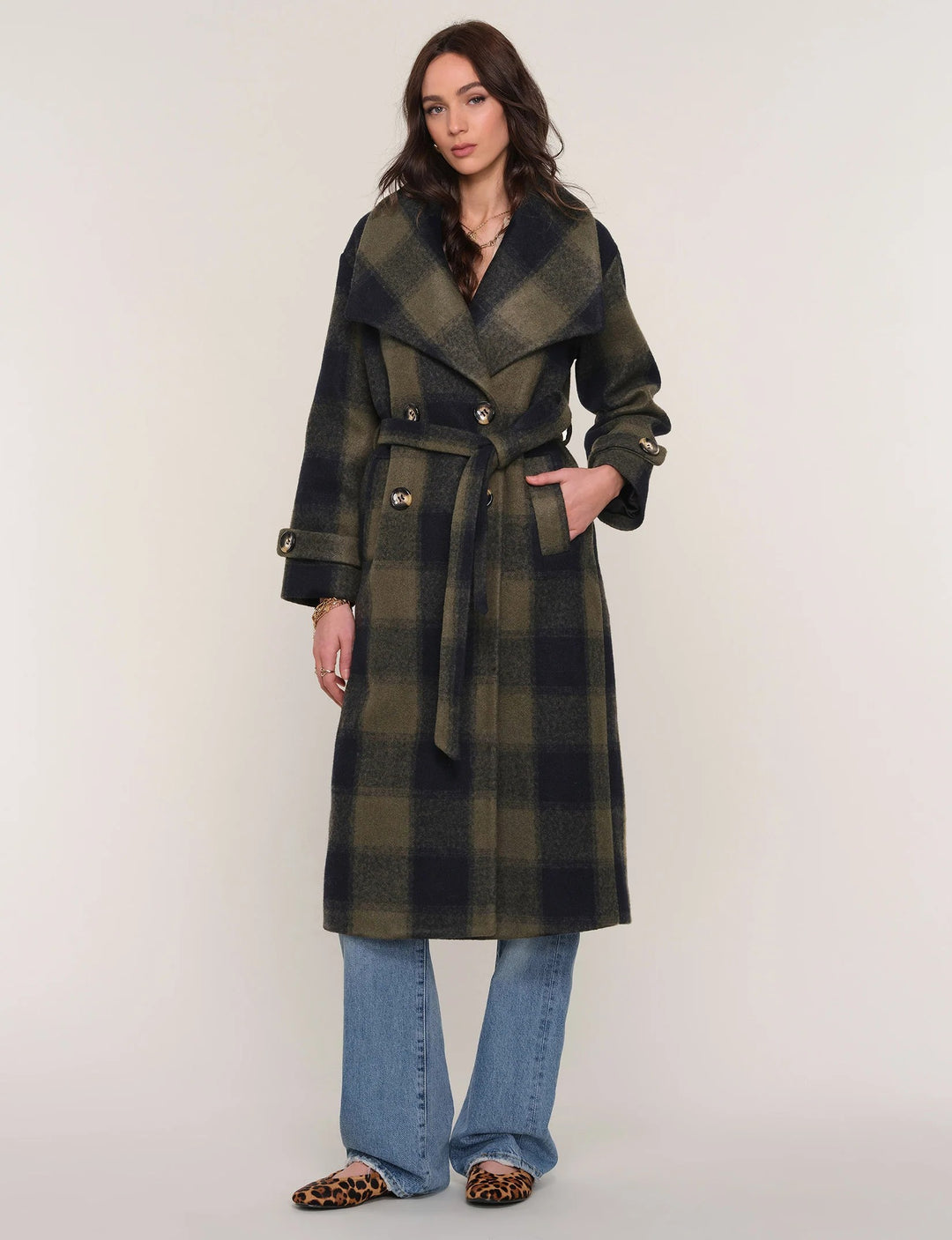 Forest Green Plaid Tiffie Coat