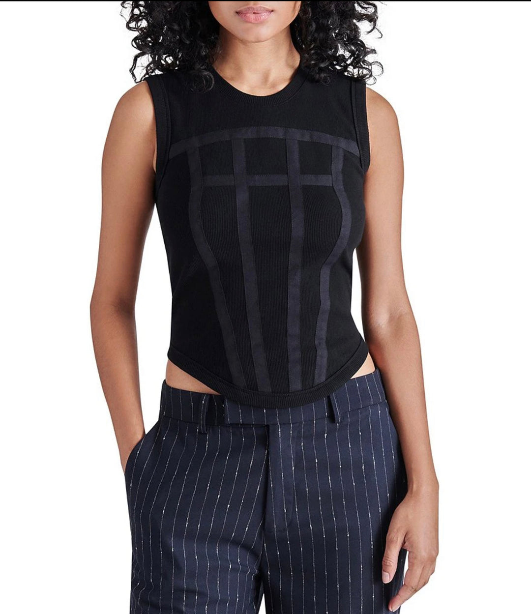 Black Corset Tank Top