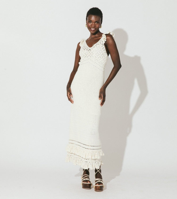 Ivory Crochet Janis Midi Dress Fourteenth Boutique Ivory Crochet Janis Midi Dress Fourteenth Boutique