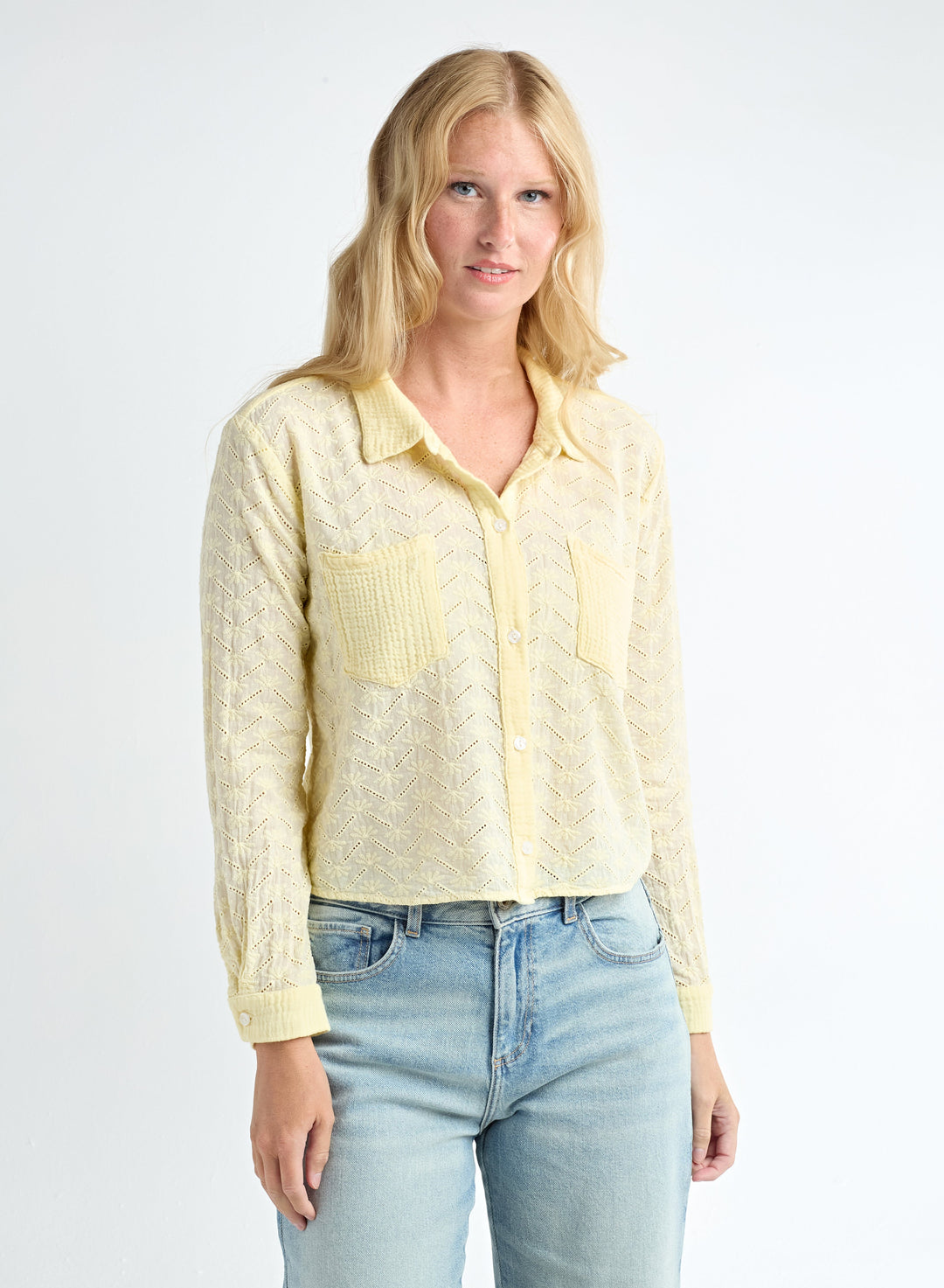 Lemonade Cotton Button Down Shirt