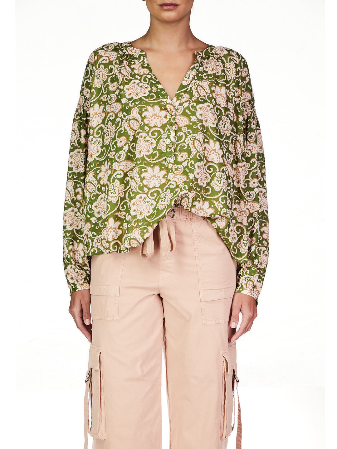 Lush Flora Print Sunday's Best Blouse