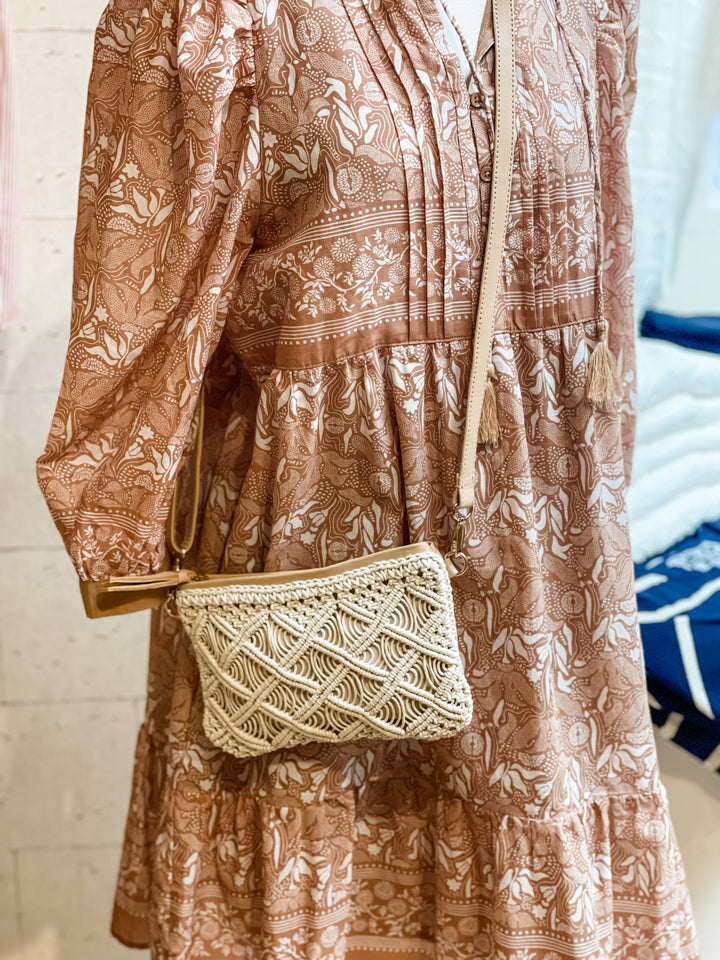 Ivory Gypsy Crochet Crossbody Handbag