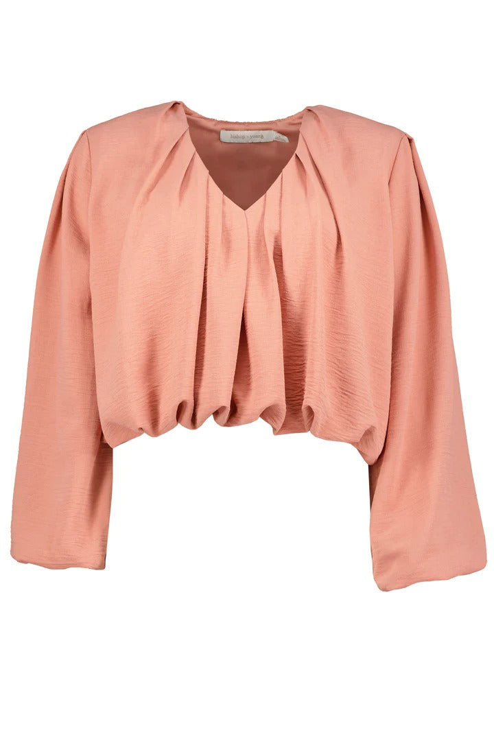 Rouge Bubble Hem Blouse