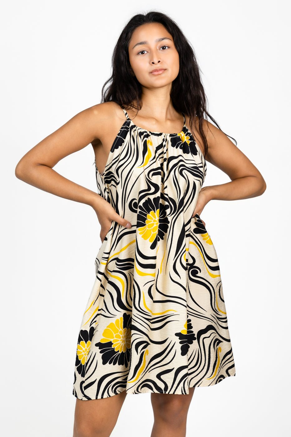 Abstract Print Mini Dress