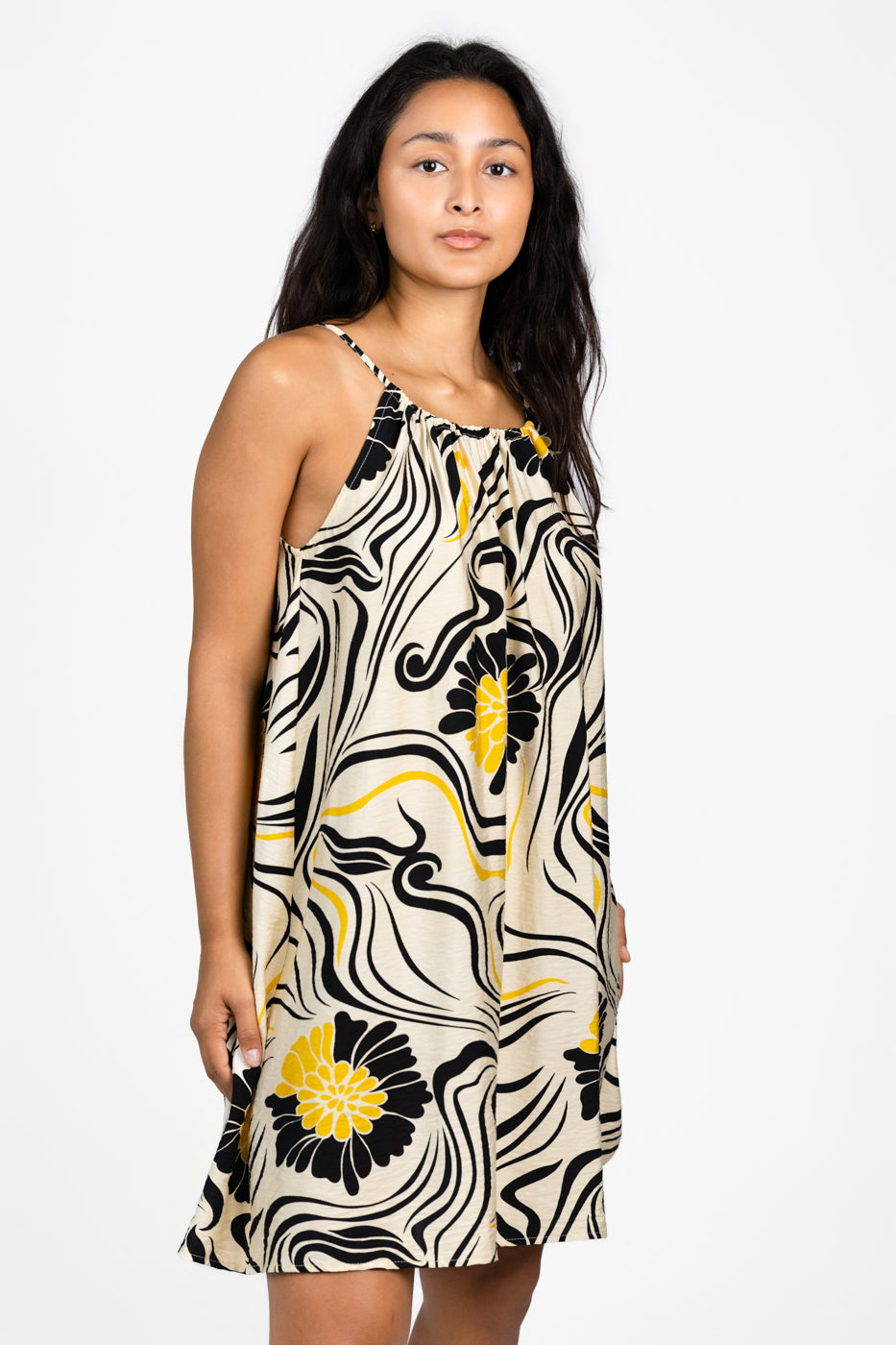 Abstract Print Mini Dress
