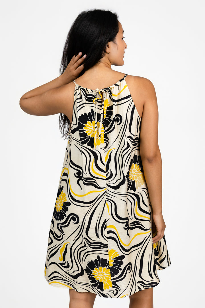 Abstract Print Mini Dress