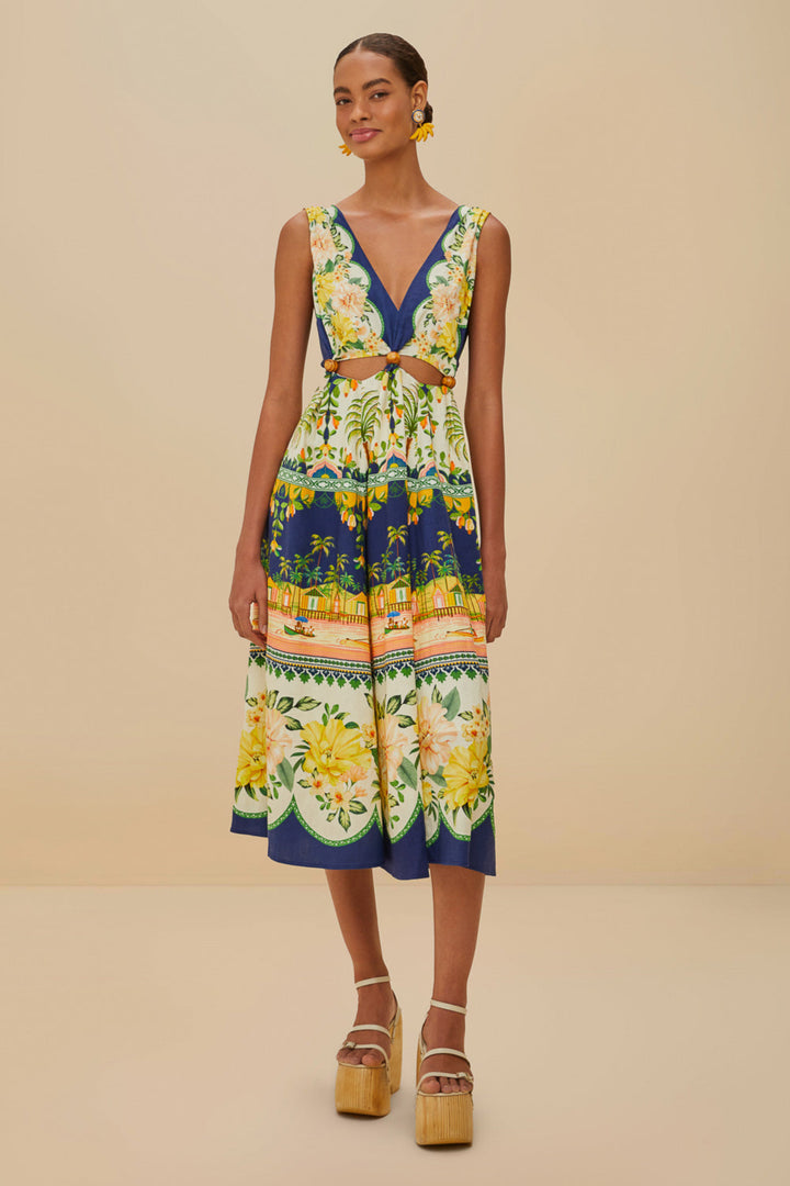 Amazon Garden Green Midi Dress