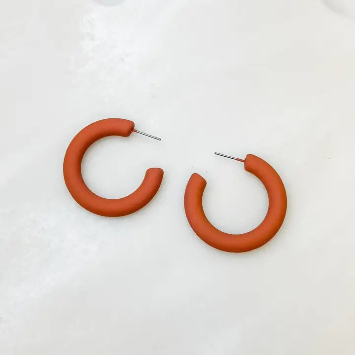 Amber Hoop Earrings