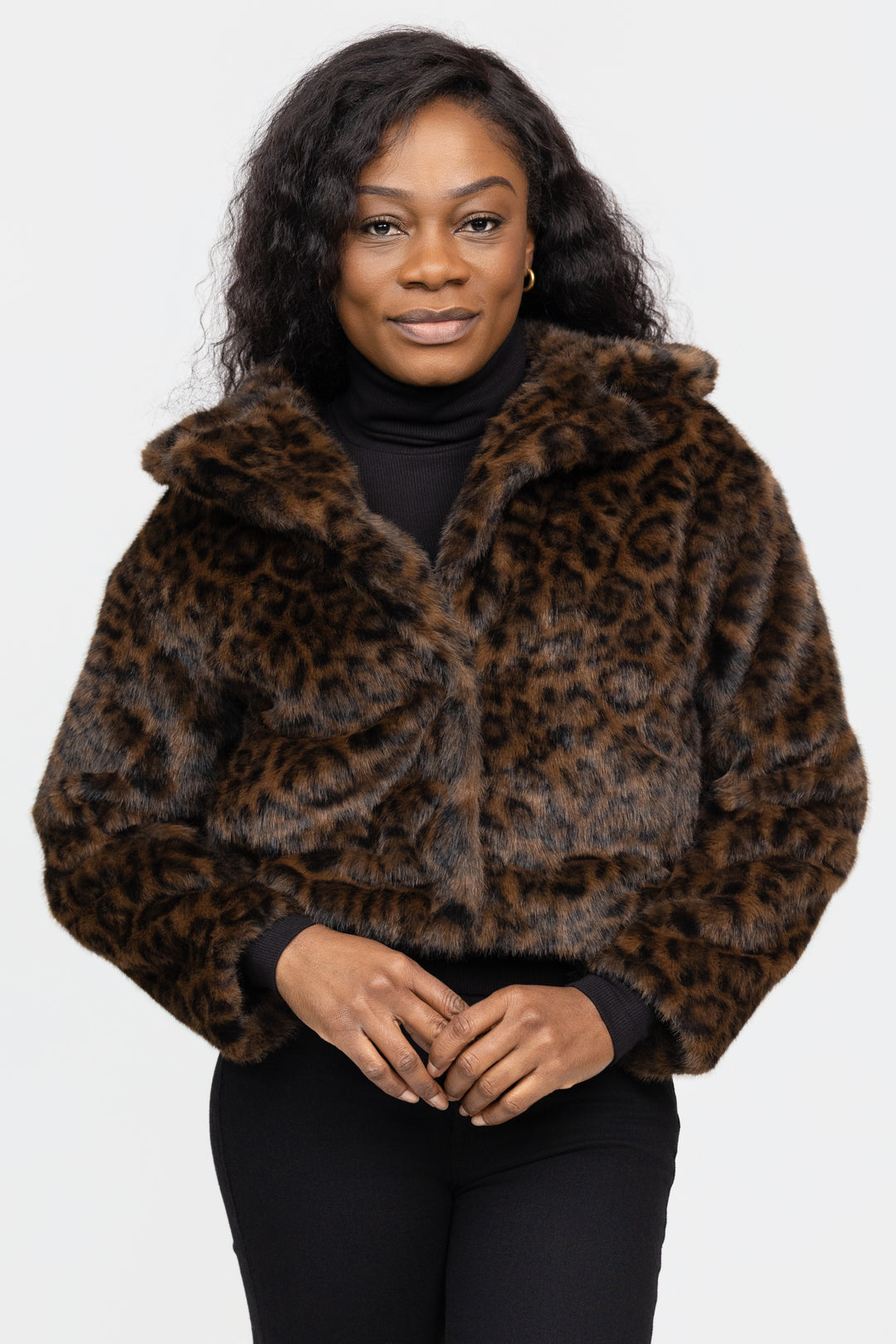 Animal Print Faux Fur Jacket