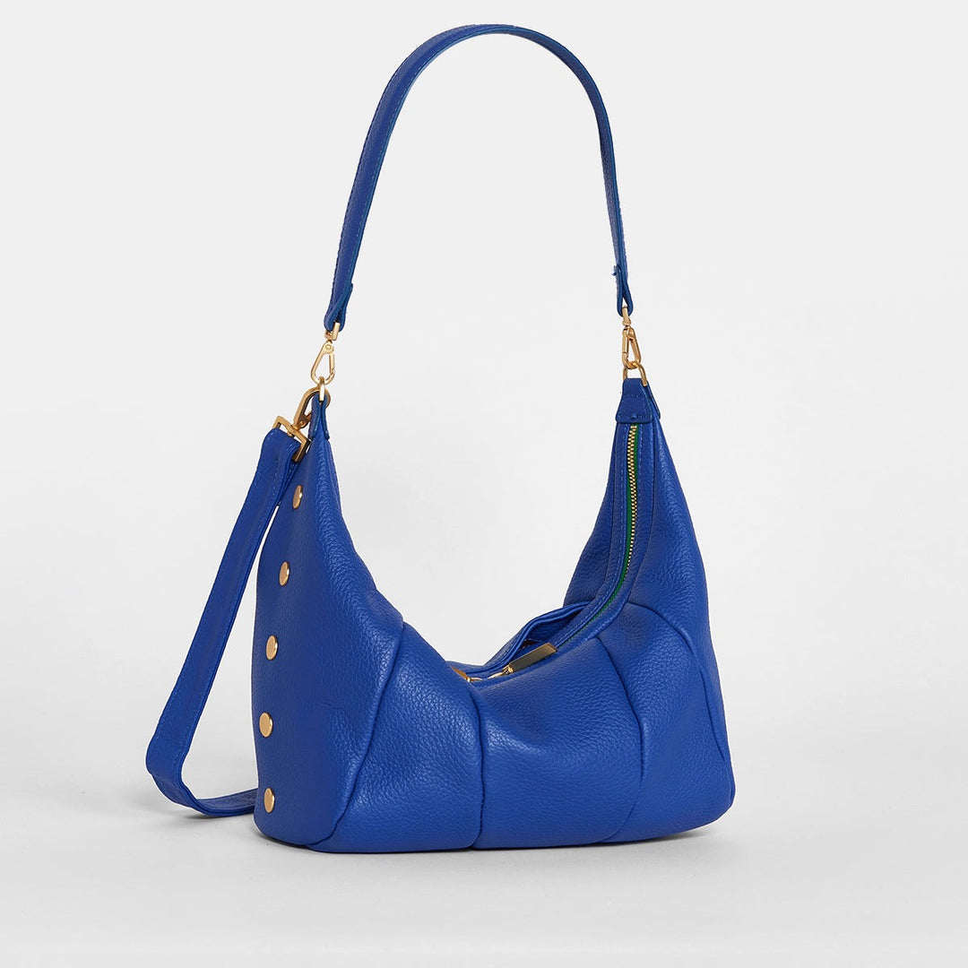 Avenue Blue And Brushed Gold Morgan Crossbody Handbag
