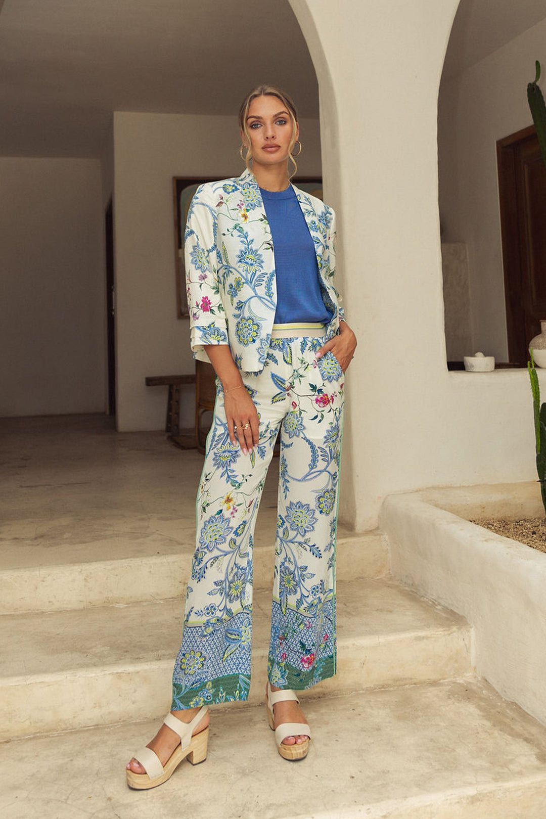 Balinese Floral Print Kinsley Blazer