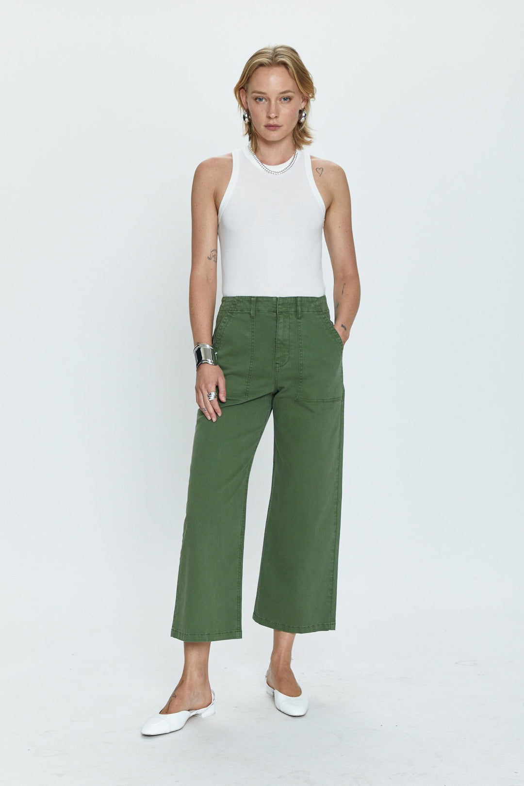 Basil Wide Leg Utility Ankle Sophia Pant