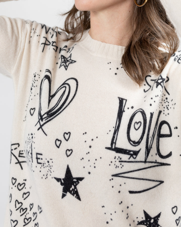 Beige Cashmere The Messenger Sweater