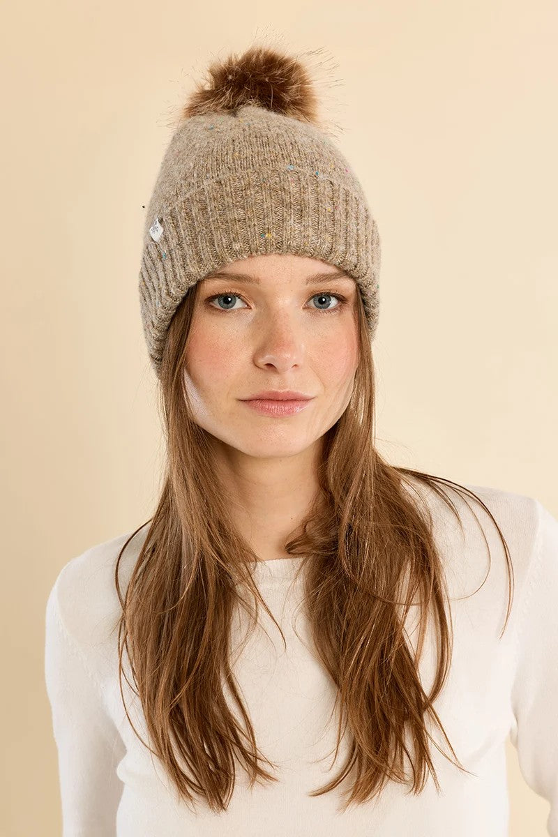 Beige Knitted Hat