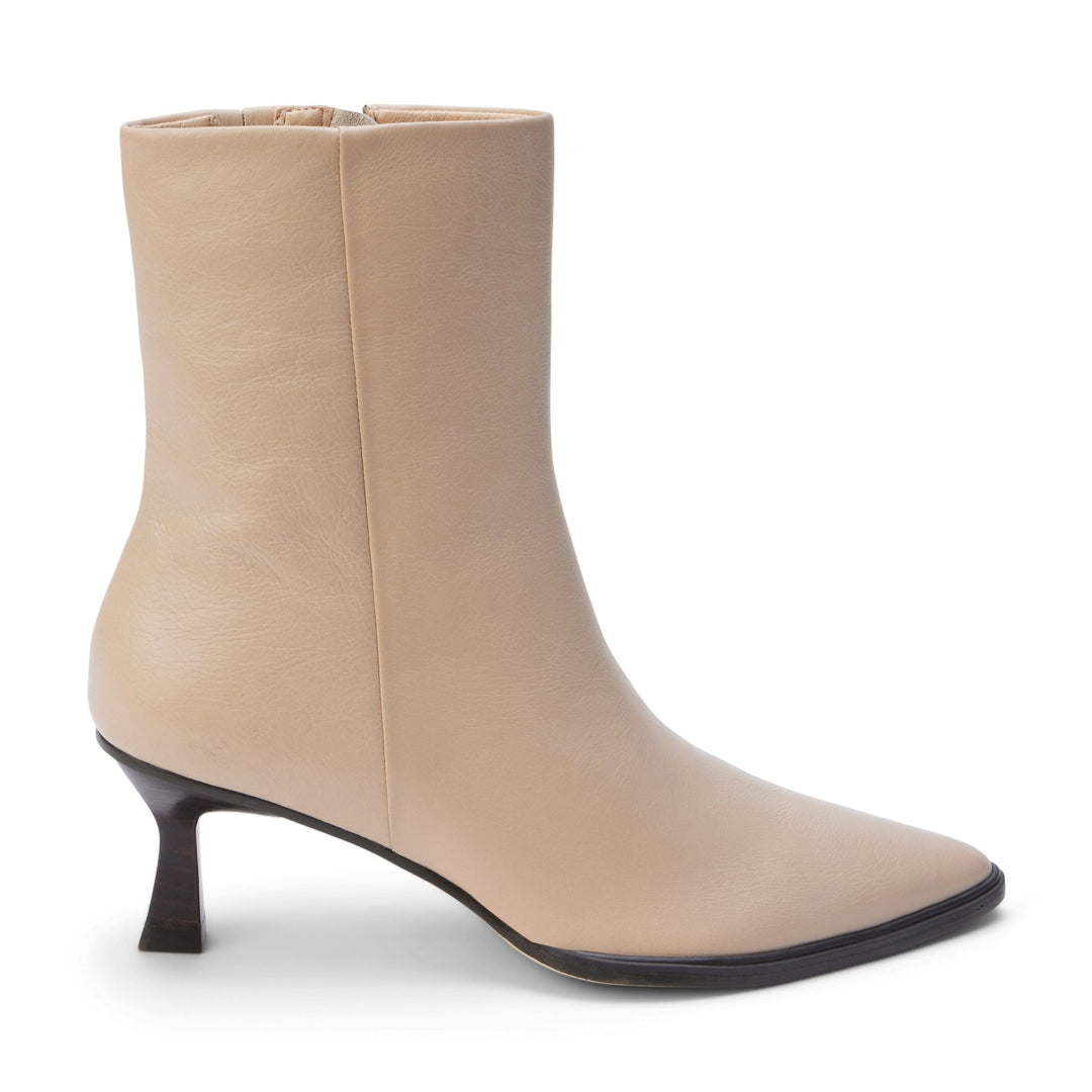 Beige Leather Gabbie Ankle Boot