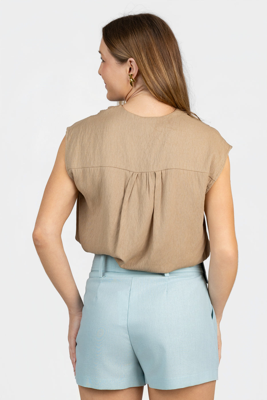 Beige Relaxed Fit Top