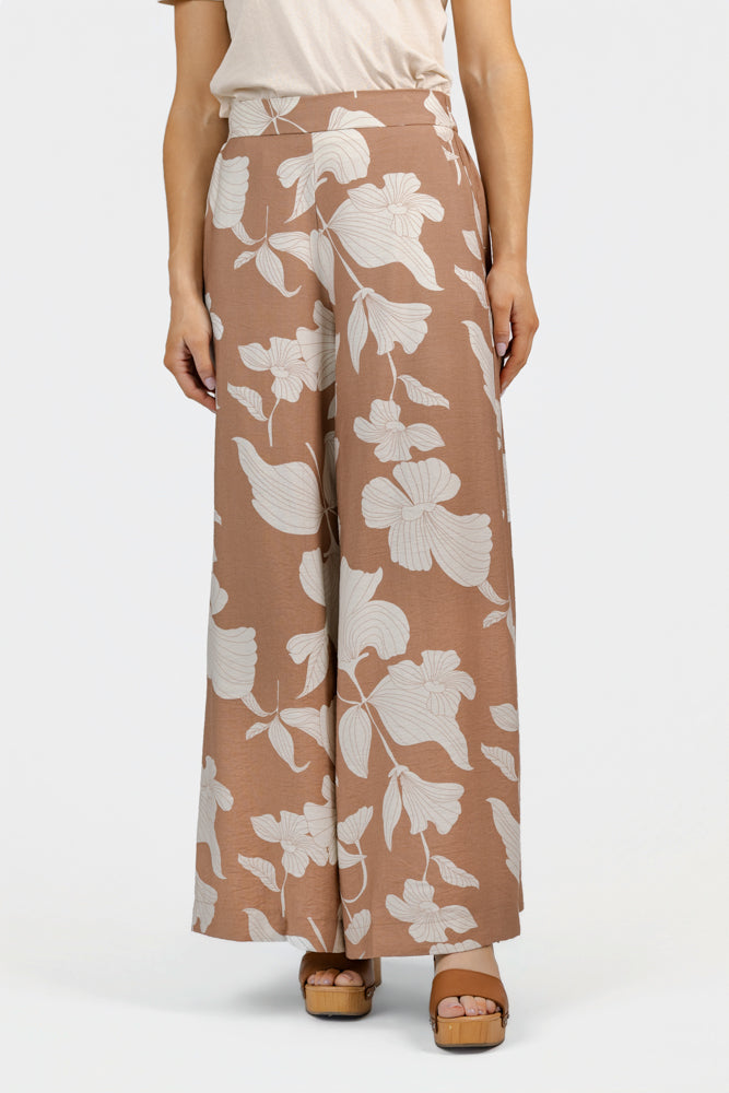 Beige Chloe Wide Leg Pant
