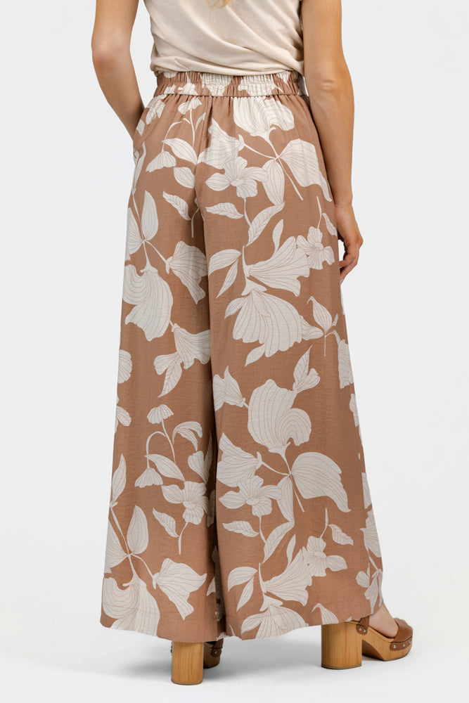 Beige Chloe Wide Leg Pant