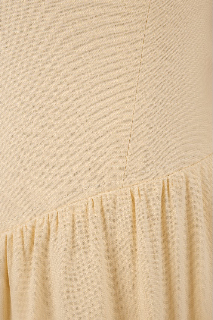 Beige Spaghetti Strap Mini Dress