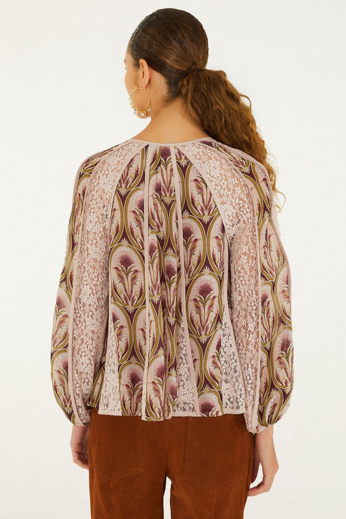 Birds Tree Garden Medal Blouse