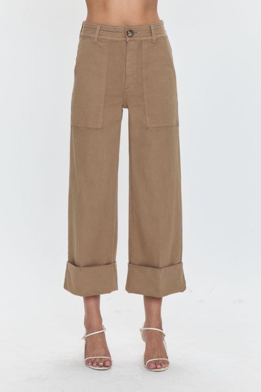 Biscuit Wide Leg Cuffed Hem Maya Jean