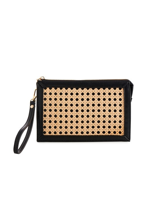 Black And Cane Soleil Wristlet