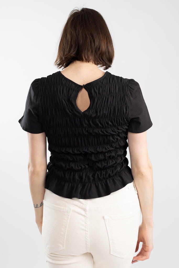 Black Better Together Smocked Top