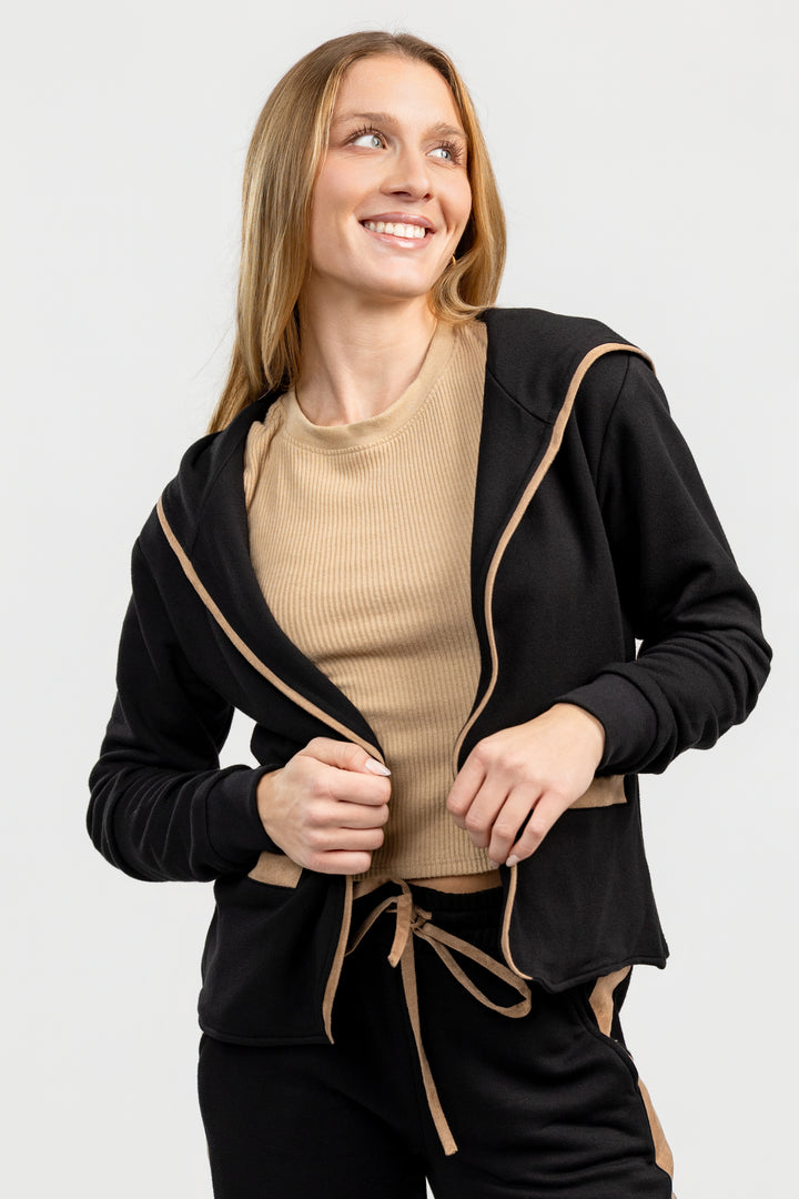 Black Cardi Hoodie