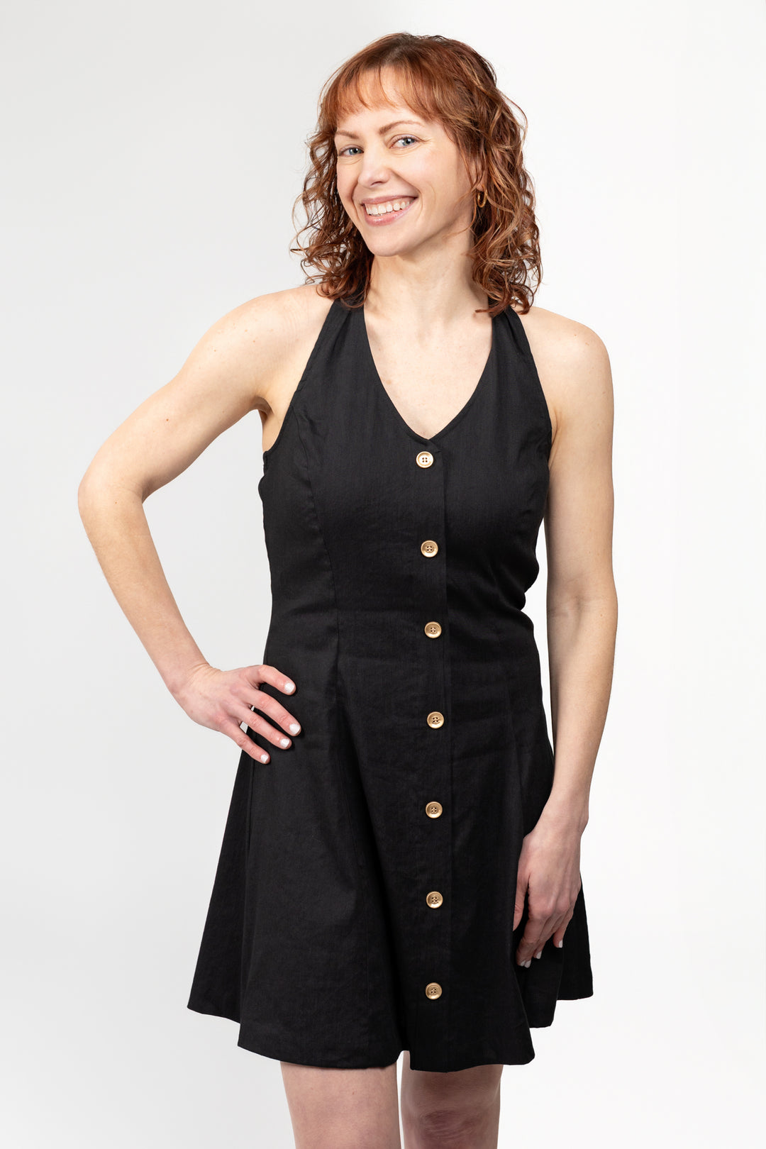 Black Clarissa Halter Dress