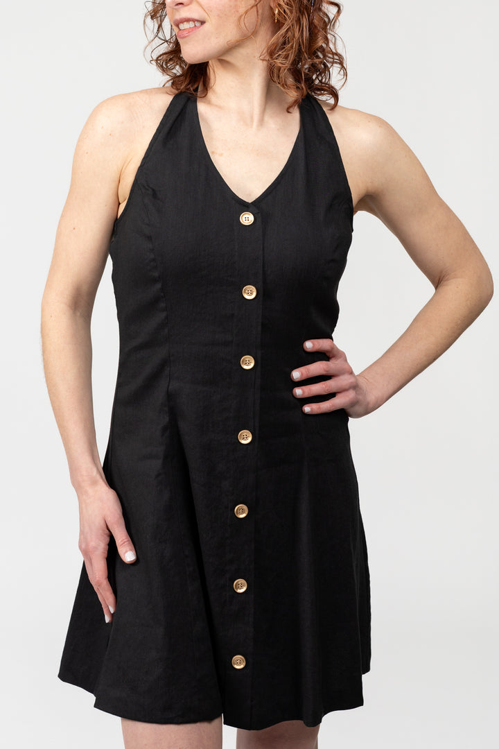 Black Clarissa Halter Dress