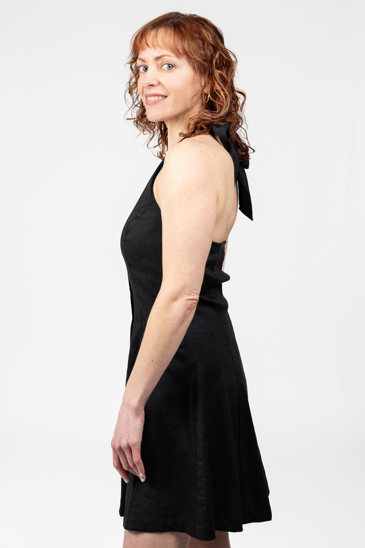 Black Clarissa Halter Dress