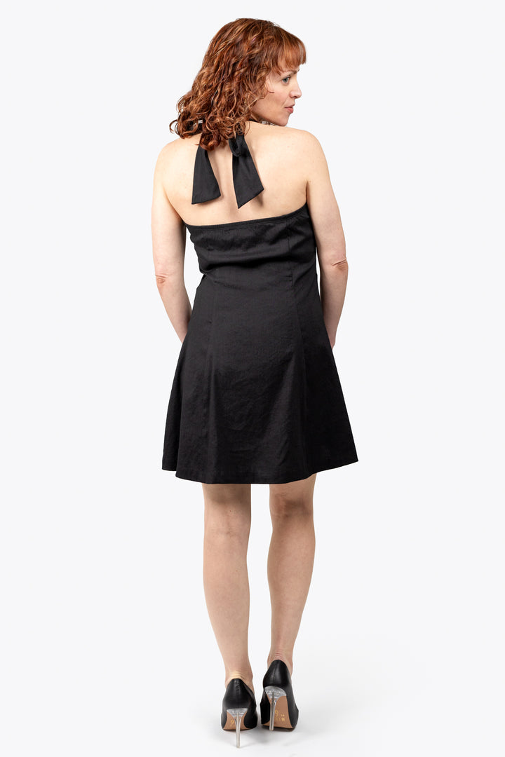Black Clarissa Halter Dress