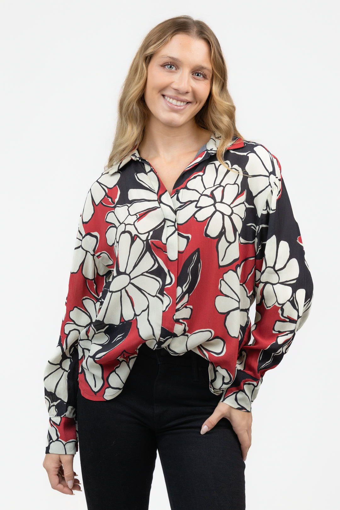 Black Cream Multi Blouse