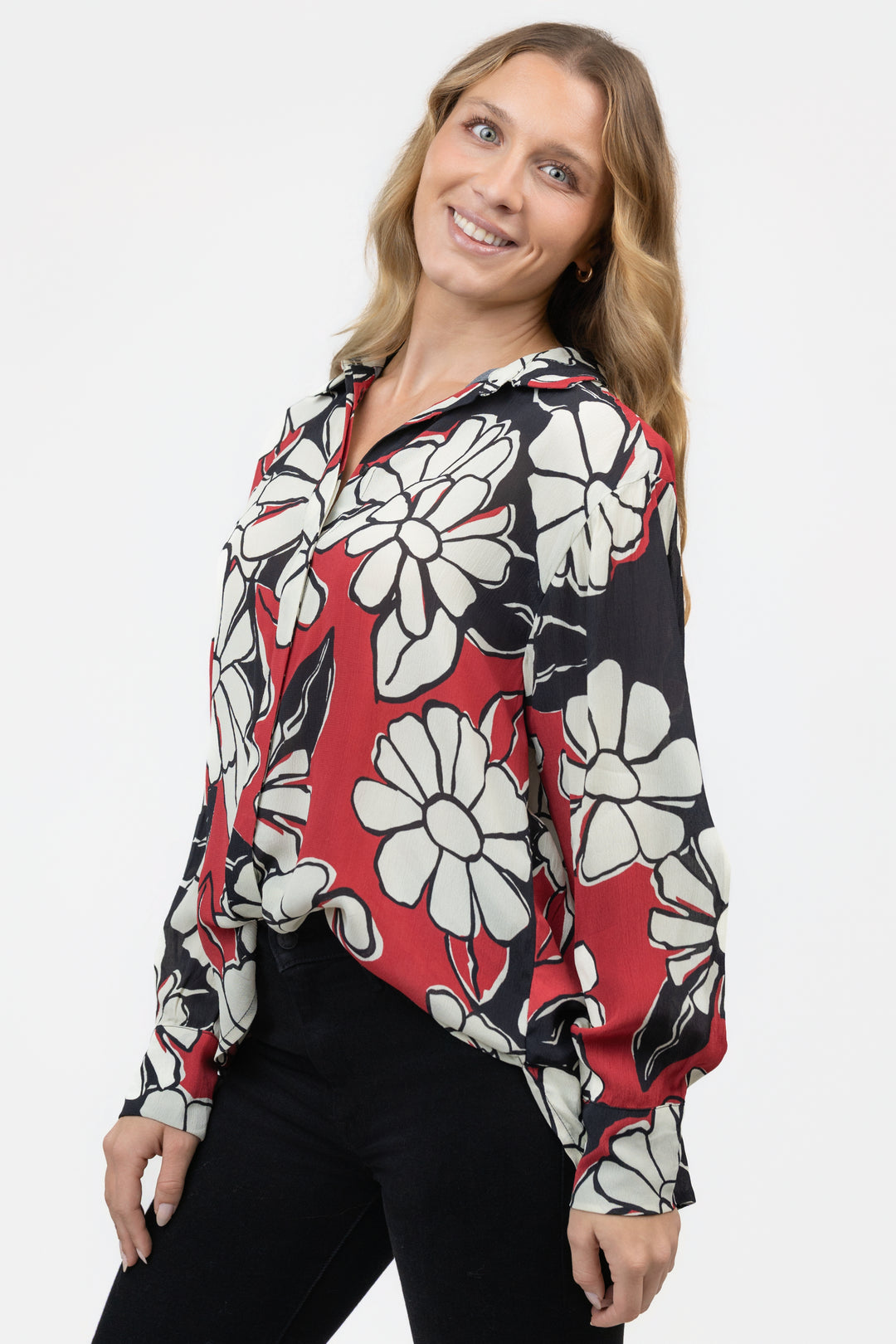 Black Cream Multi Blouse