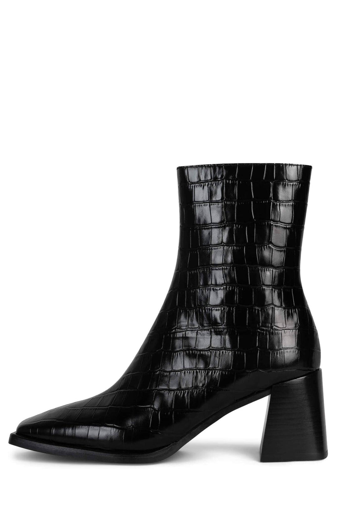 Black Croco Patent Sherpal 2 Ankle Boot