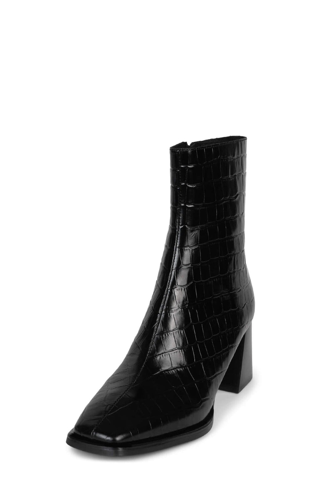 Black Croco Patent Sherpal 2 Ankle Boot