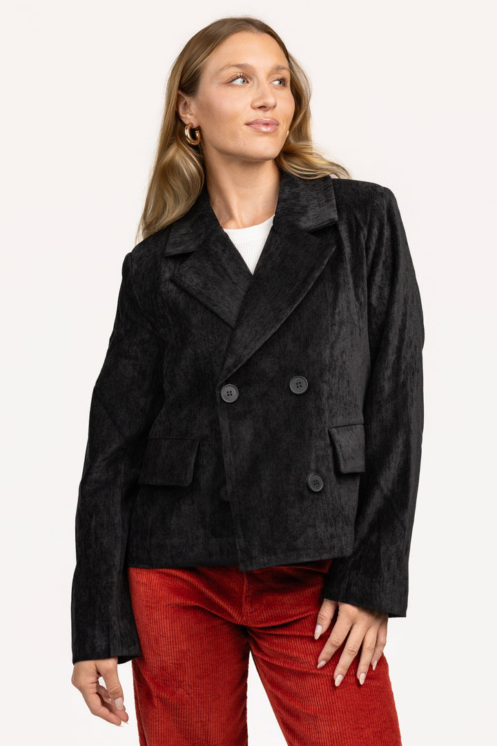 Black Double Breasted Jacket