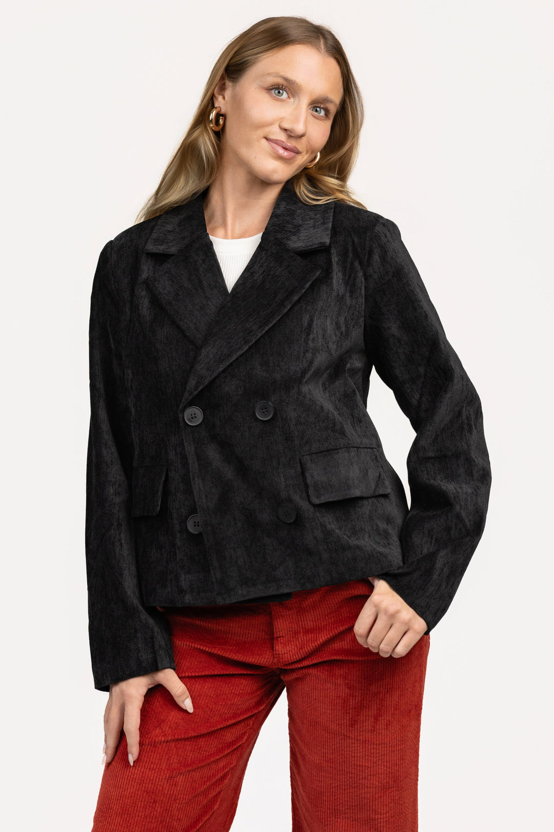 Black Double Breasted Jacket
