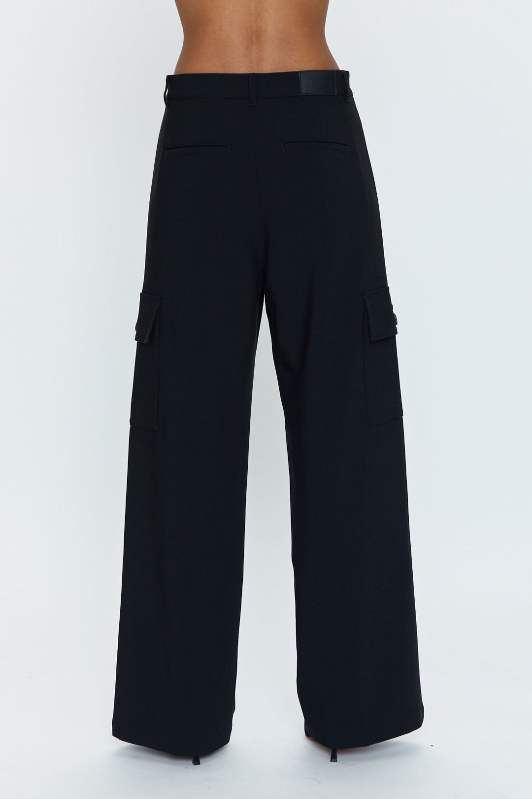 Black High Rise Relaxed Brynn Cargo Pant