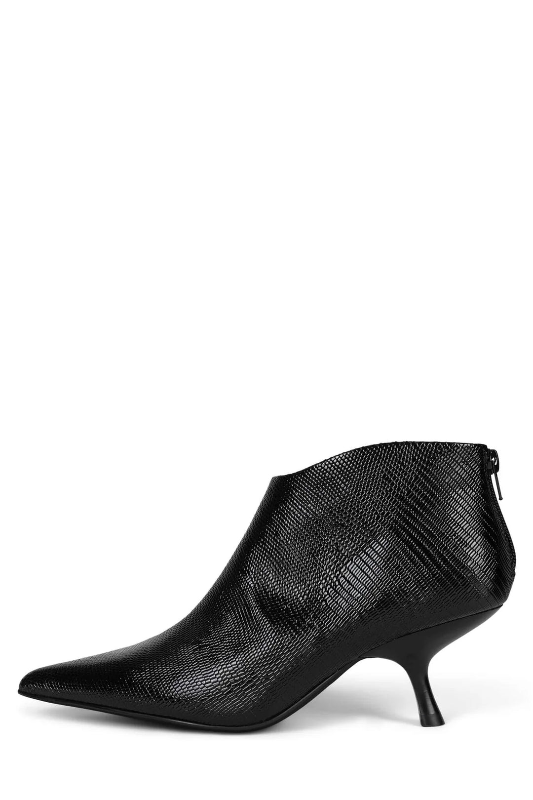 Black Hooked Low Ankle Boot