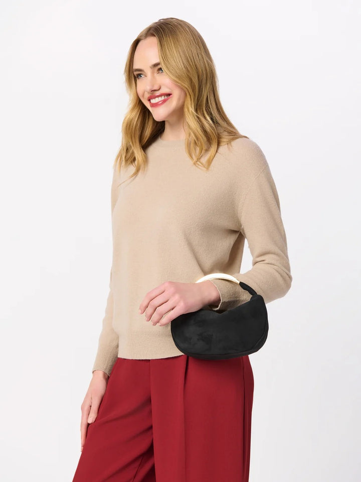 Black Luna Top Handle Bag