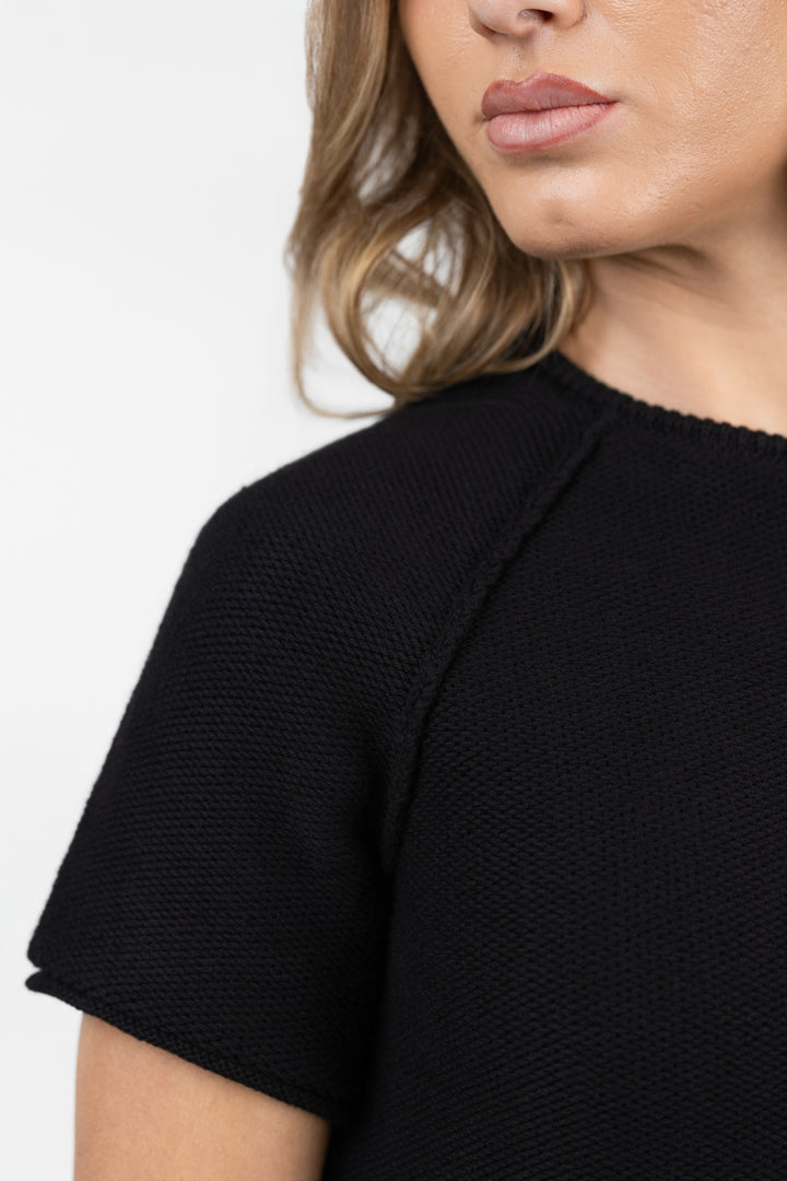 Black Maloney Sweater Tee