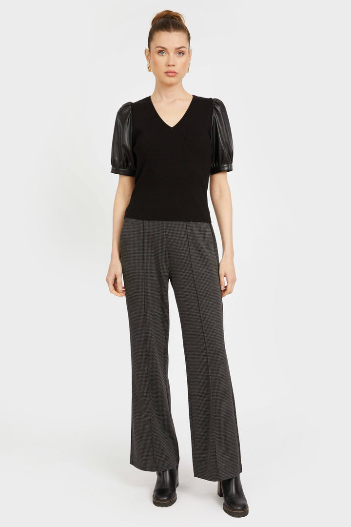 Black Mixed Media Andrea Top