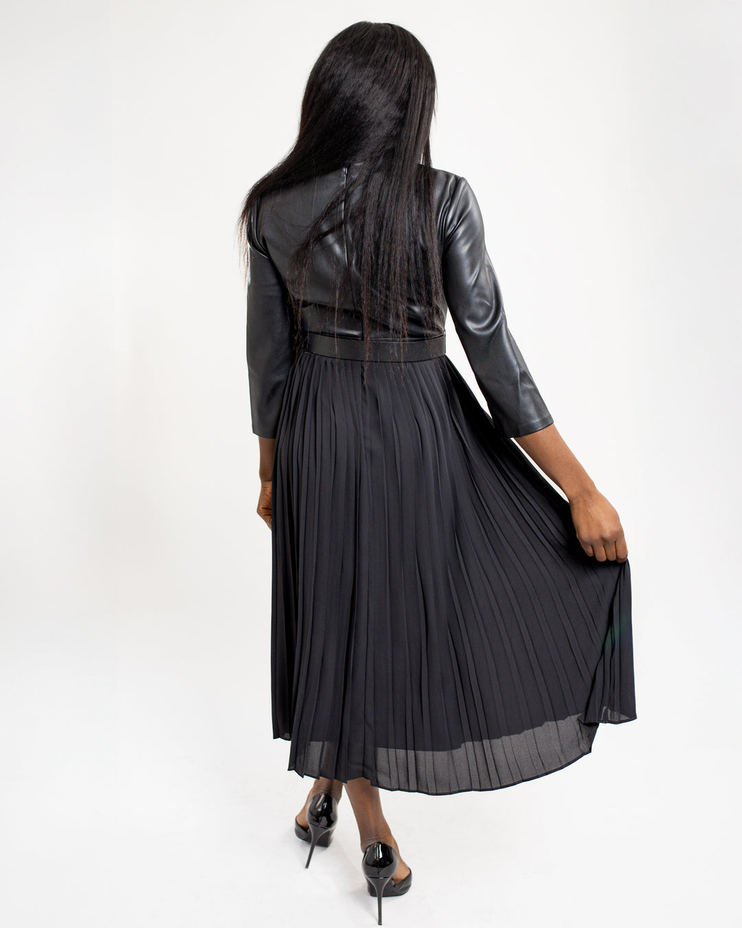 Black Mixed Media Knox Midi Dress Fourteenth Boutique Black Mixed Media Knox Midi Dress Fourteenth Boutique