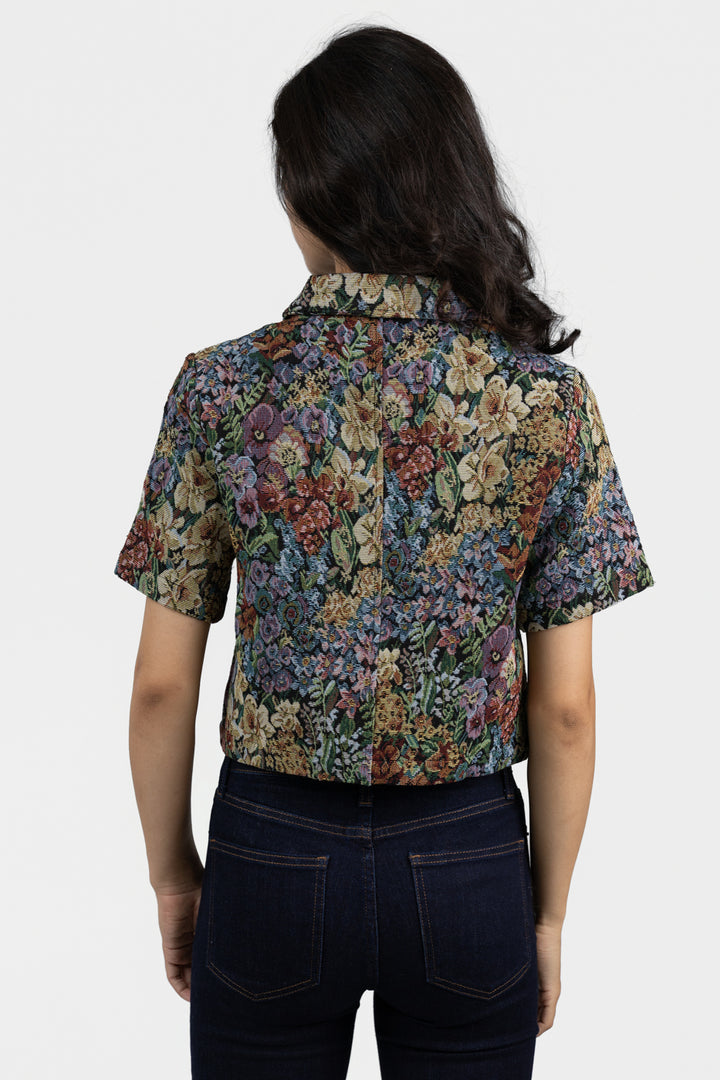 Black Multi Floral Misha Top