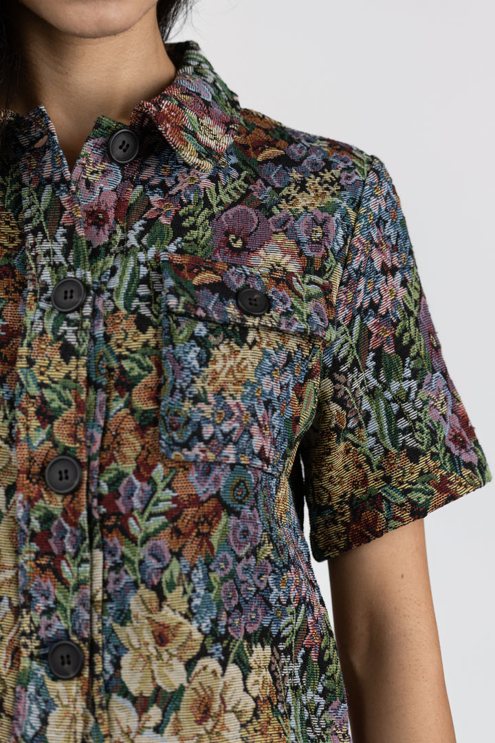 Black Multi Floral Misha Top